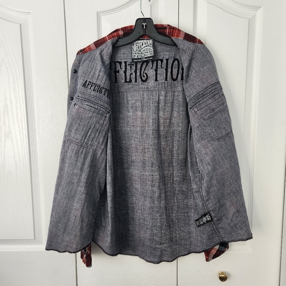 Mens Affliction Large long sleeve shirt - Picture 6 of 11